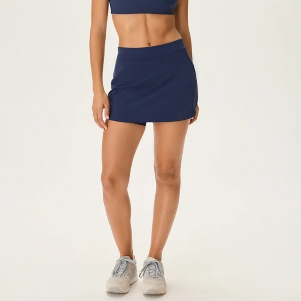 Outdoor Voices Perforated Mini Skirt Skort in Blue XS